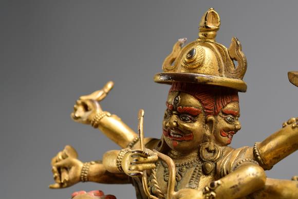 十八世纪喀尔喀蒙古铜鎏金白哈尔王