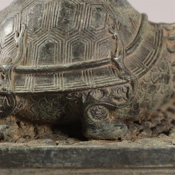 明代铜制龙龟摆件