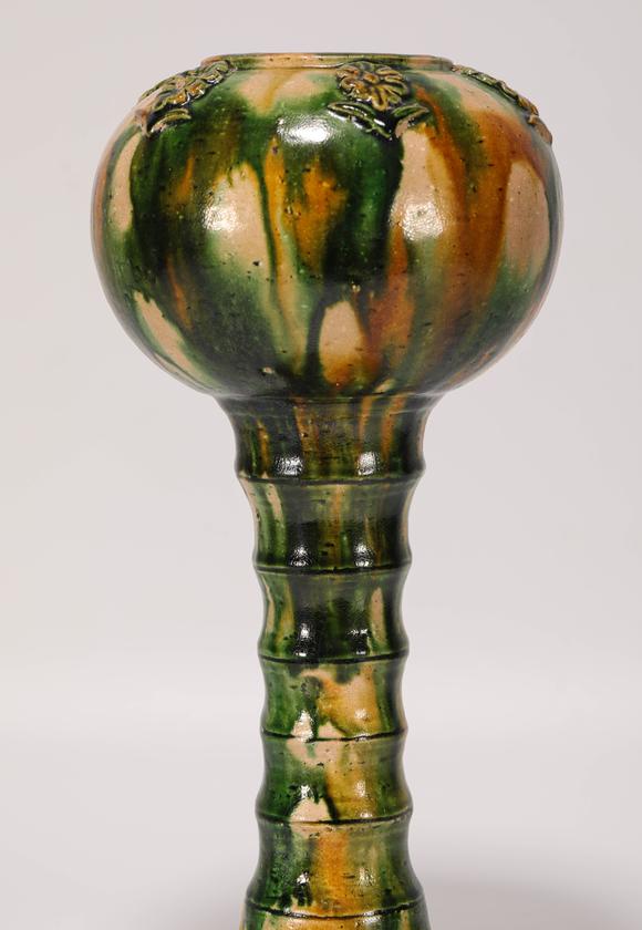 tri-colour lamp from tang 唐代三彩灯盏
