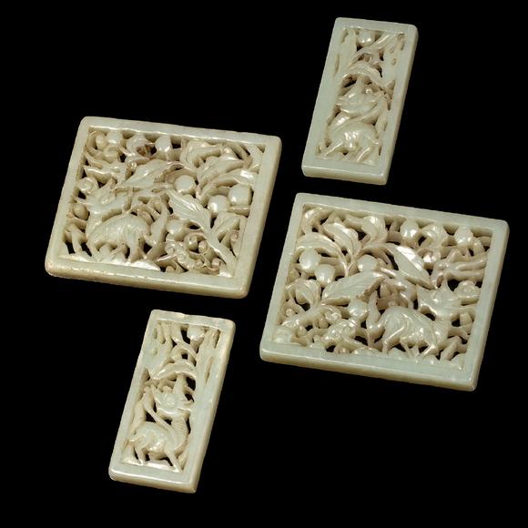 hetian jade qilin grain belt from qing 清代和田玉麒麟纹玉腰带