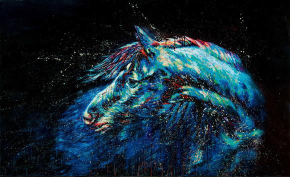 蓝马系列高清大图_易拍全球北京华辰现当代艺术拍品介绍