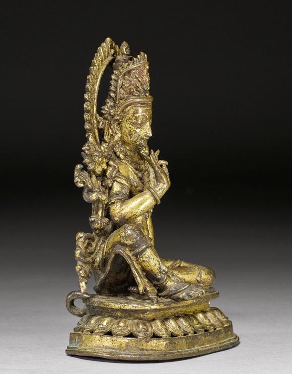 鎏金铜合金帝释天像