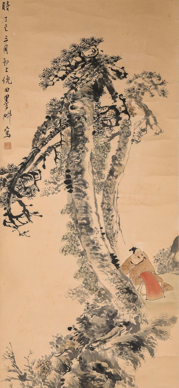 倪田墨耕松下人物nitian2052230000