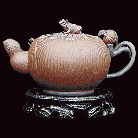 蒋蓉莲子青蛙紫砂壶