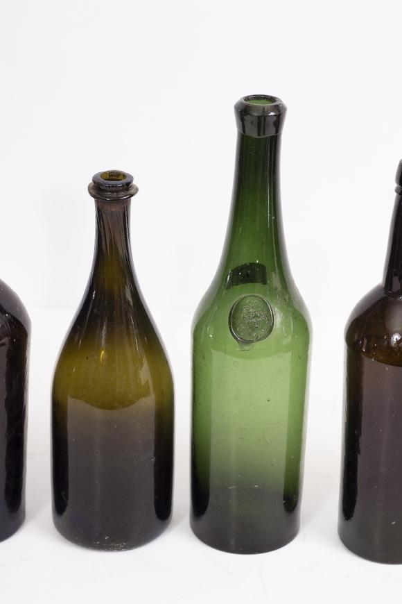 mallams(abingdon)six antique glass bottles