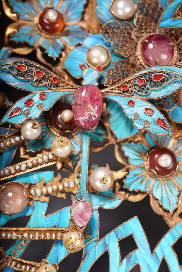 老点翠凤冠goldandsilverfiligreeanddecoratedphoenixempresscrown